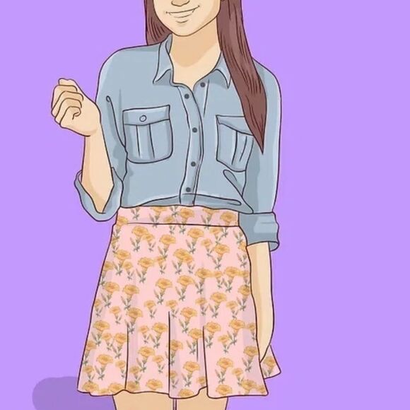 J. Crew 14 Crewcuts Fancy White Neon Pink Floral A Line Skirt - Picture 7 of 7